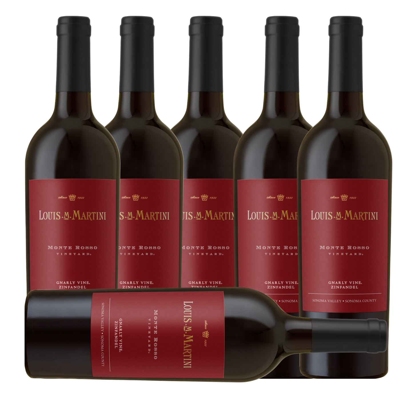 Louis Martini Monte Rosso Vineyard Gnarly Vine Zinfandel 2019 (6 Bottle Case)