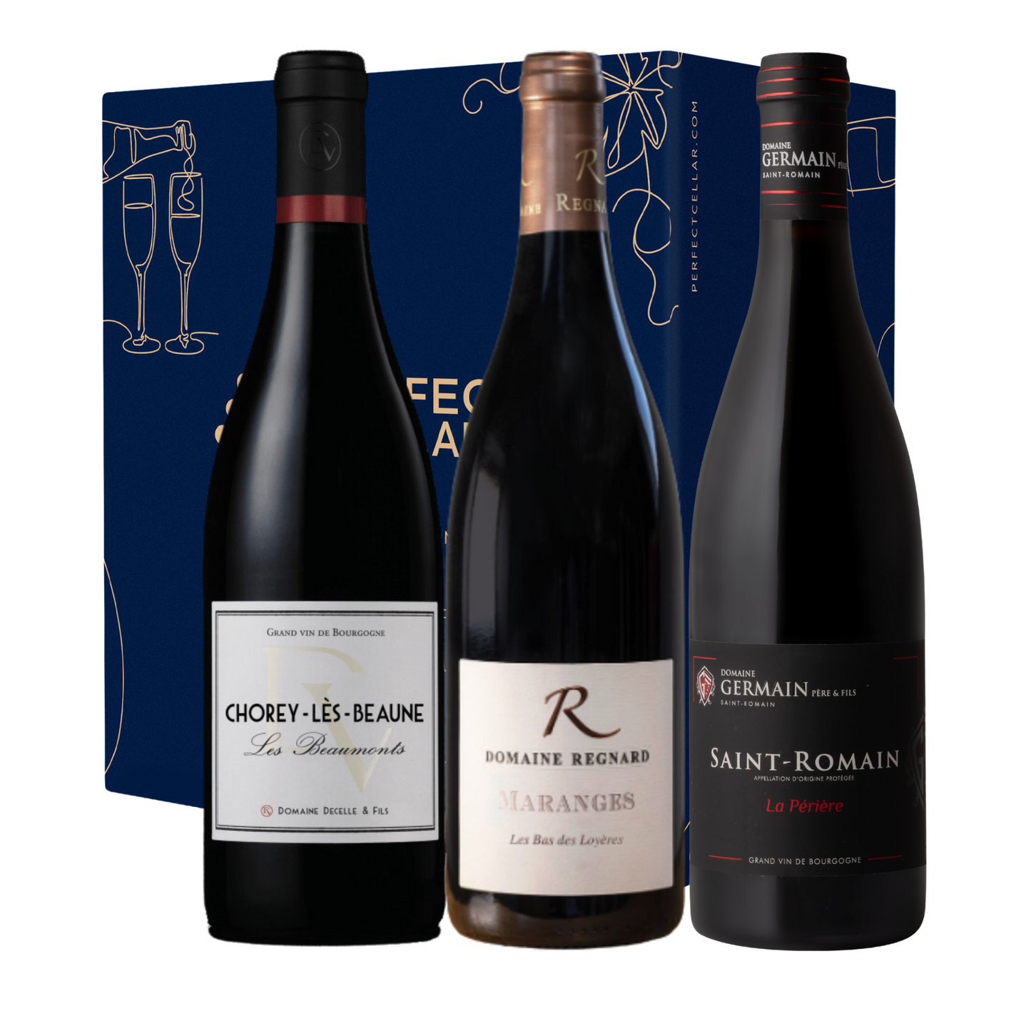 Red Burgundy Lovers Trio