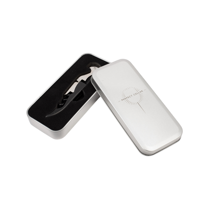 Double Hinged Corkscrew in Premium Metal Storage Box