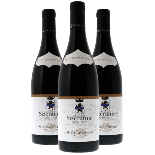 M. Chapoutier Hermitage Monier de la Sizeranne 3 Bottle Vertical in Wooden Case (2013, 2014, 2015)