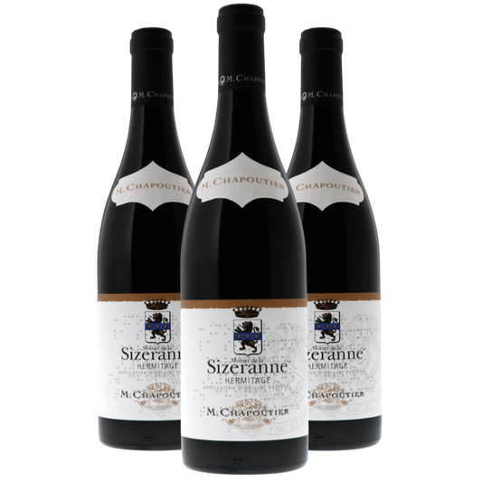 M. Chapoutier Hermitage Monier de la Sizeranne 3 Bottle Vertical in Wooden Case (2013, 2014, 2015)