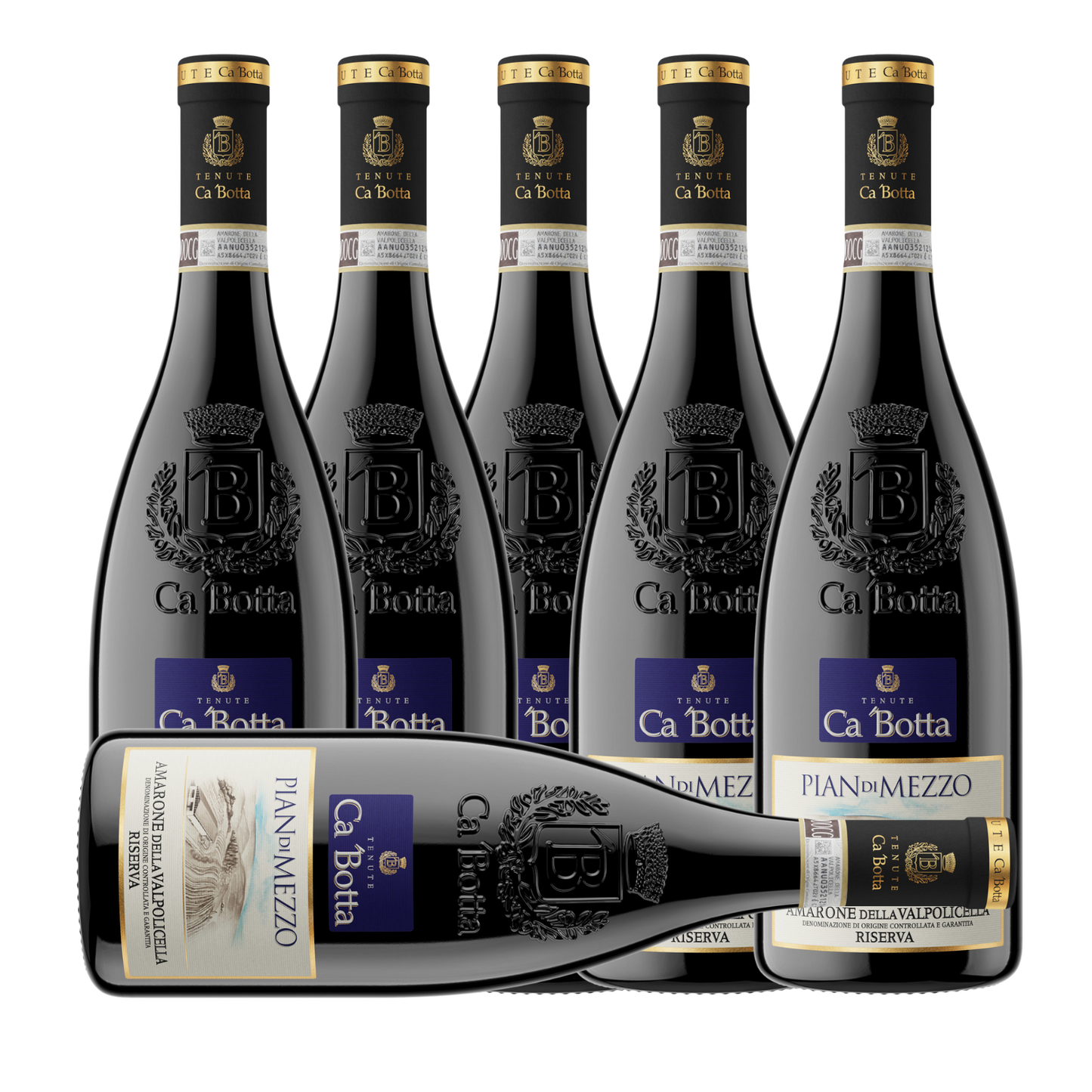 Tenute Ca' Botta Pian di Mezzo Amarone della Valpolicella Riserva DOCG 2015 (6 Bottle Case)